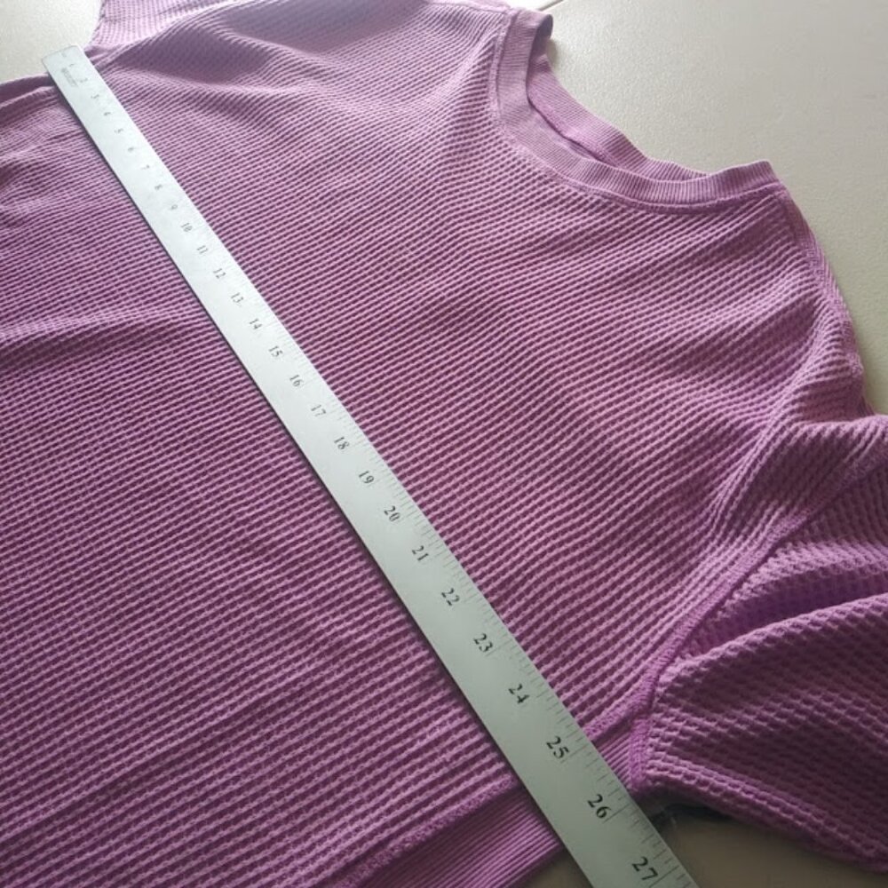 Terra & Sky women's size 1X violet waffle knit sweater - Picture 7 of 15